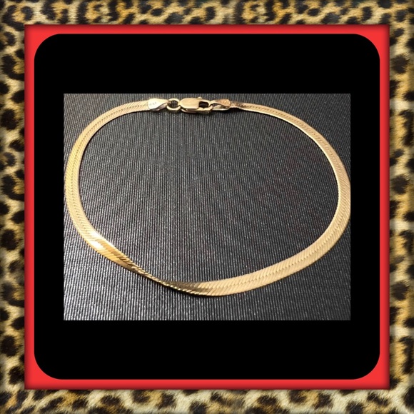 Jewelry - 🔥🔥SUPER SALE🔥🔥PRICE FIRM✅👑14kt Solid Yellow Gold Herringbone Bracelet